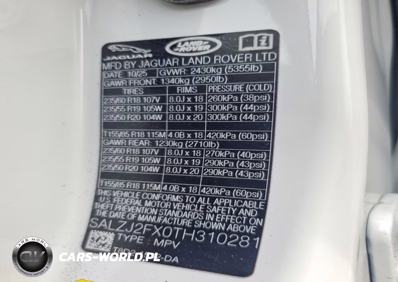 2026 Land Rover Range Rover Evoque S VIN:SALZJ2FX0TH310281 - 14