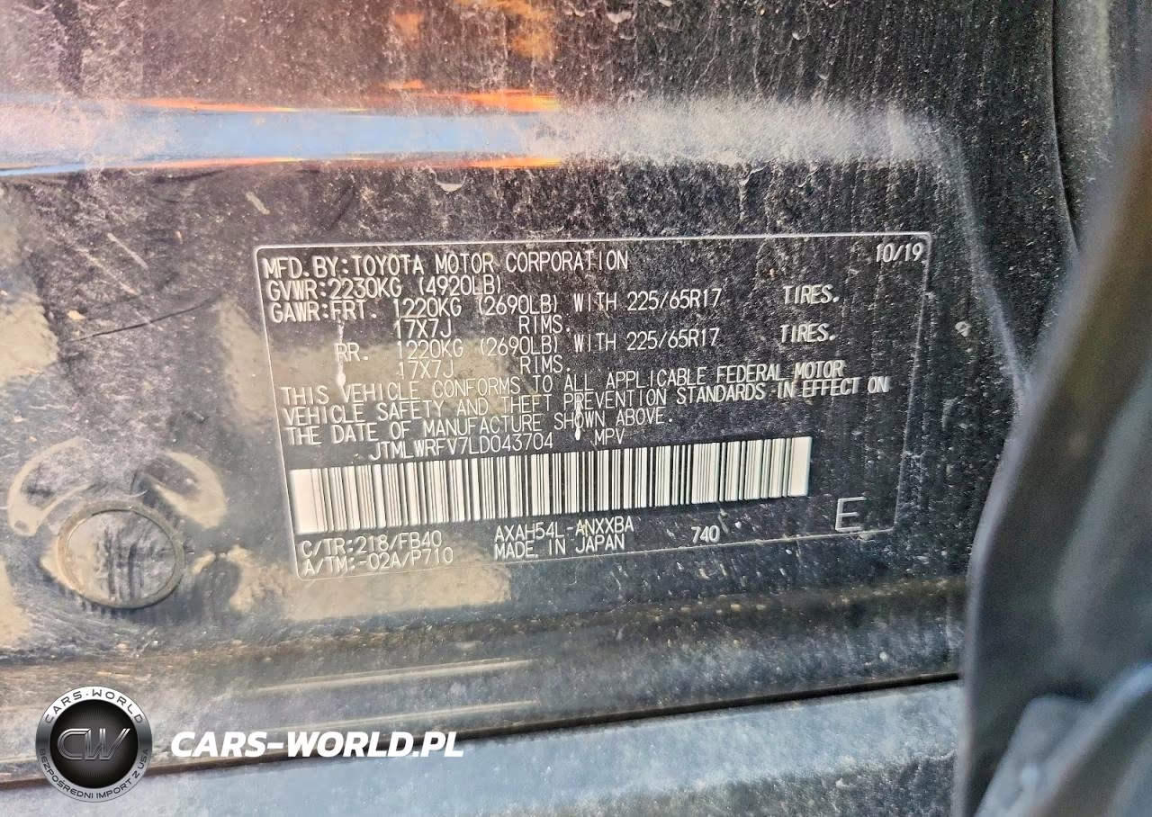 2020 Toyota Rav4 Le VIN:JTMLWRFV7LD043704 - 13