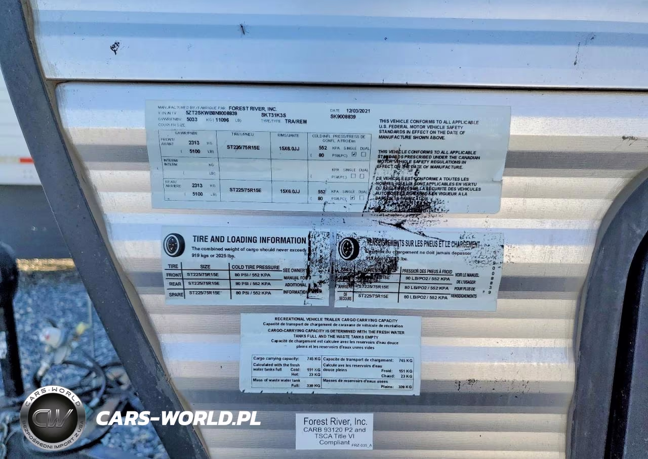 2022 Forest River East West Camper VIN:5ZT2SKWB8N9008839 - 10