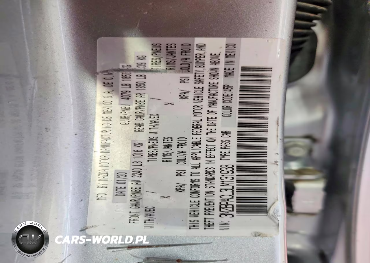 2020 Mazda 3 Select VIN:3MZBPACL3LM131938 - 12