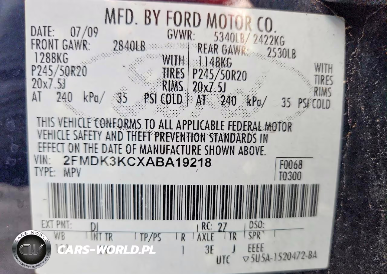 2010 Ford Edge Limited VIN:2FMDK3KCXABA19218 - 13