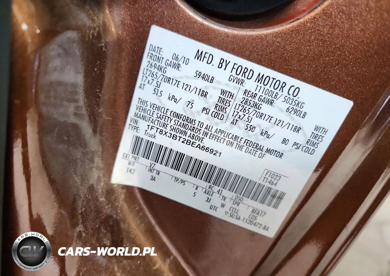 2011 Ford F350 Super Duty VIN:1FT8X3BT2BEA66921 - 12