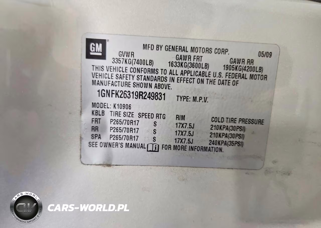 2009 Chevrolet Suburban K1500 Lt VIN:1GNFK26319R249831 - 13