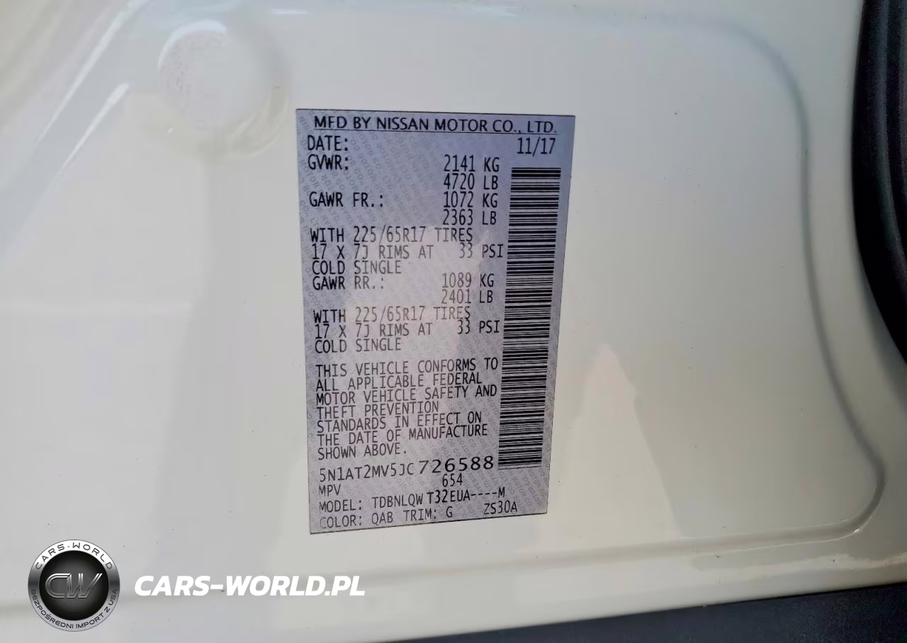 2018 Nissan Rogue Sv VIN:5N1AT2MV5JC726588 - 13