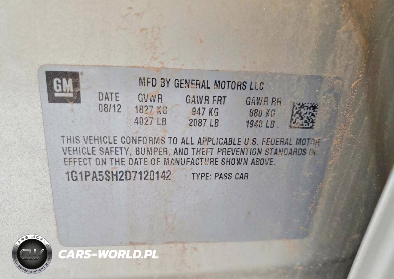 2013 Chevrolet Cruze Ls VIN:1G1PA5SH2D7120142 - 12