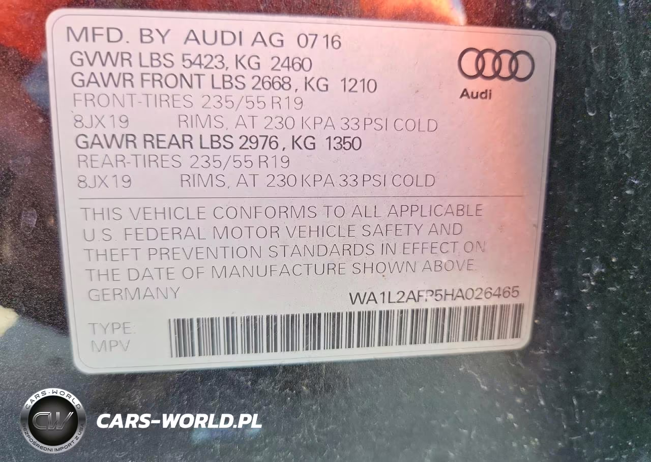 2017 Audi Q5 Premium Plus VIN:WA1L2AFP5HA026465 - 13