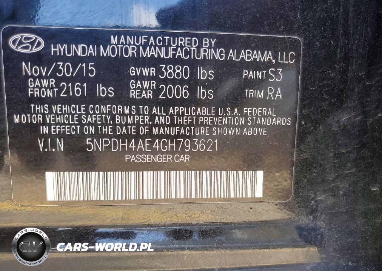 2016 Hyundai Elantra Se VIN:5NPDH4AE4GH793621 - 12