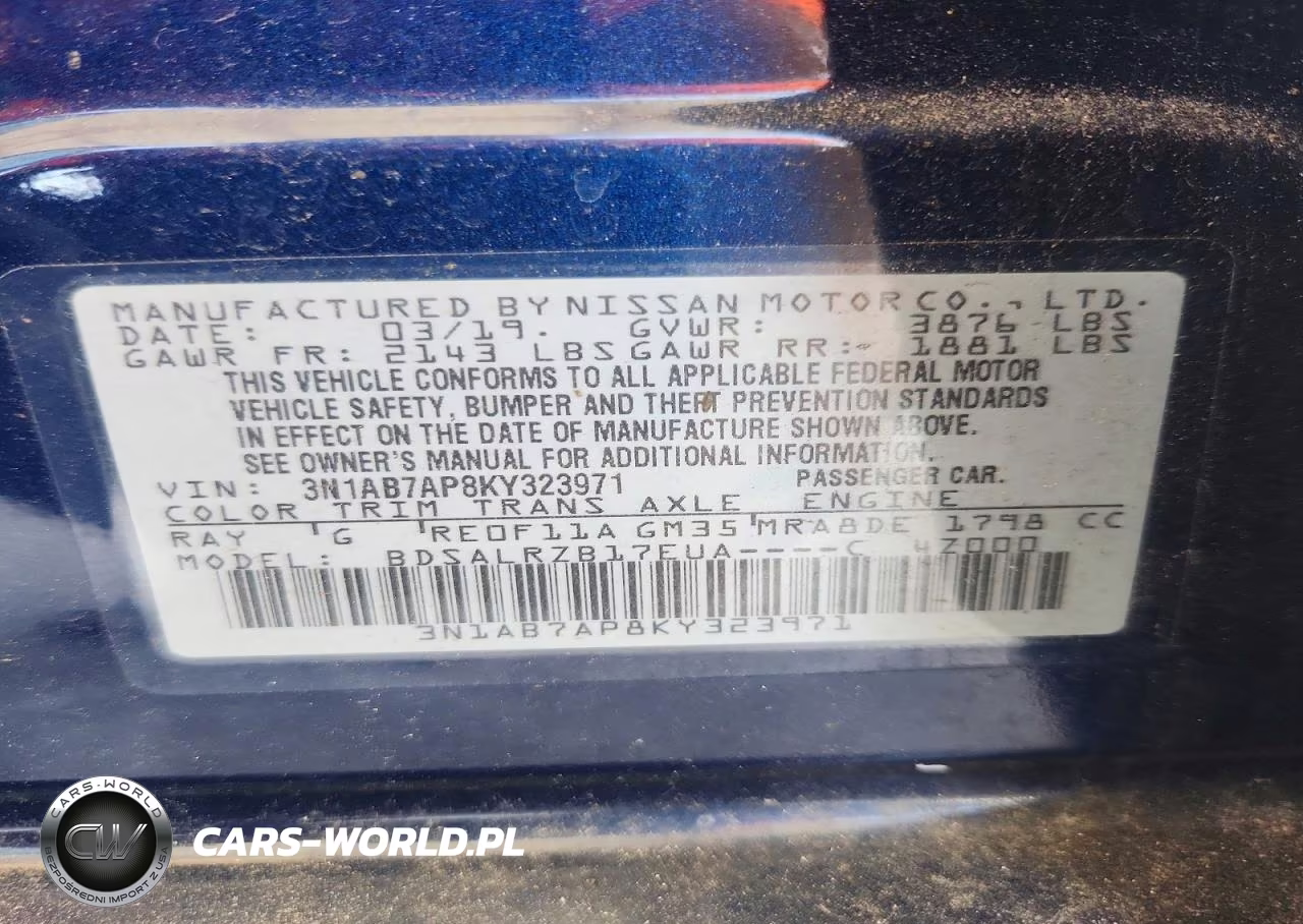 2019 Nissan Sentra Sr VIN:3N1AB7AP8KY323971 - 12