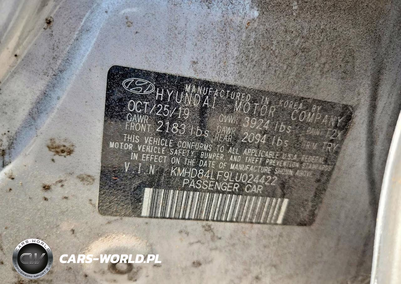 2020 Hyundai Elantra VIN:KMHD84LF9LU024422 - 12