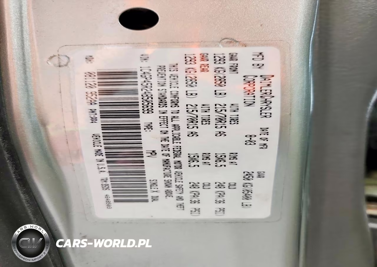 2004 Chrysler Town & Country VIN:1C4GP45R24B505699 - 14