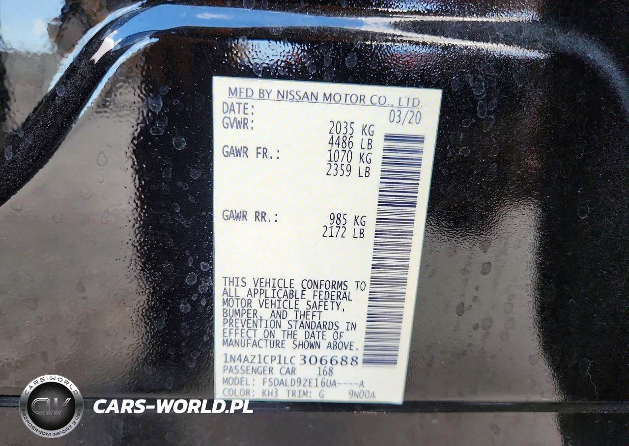 2020 Nissan Leaf Sv VIN:1N4AZ1CP1LC306688 - 13