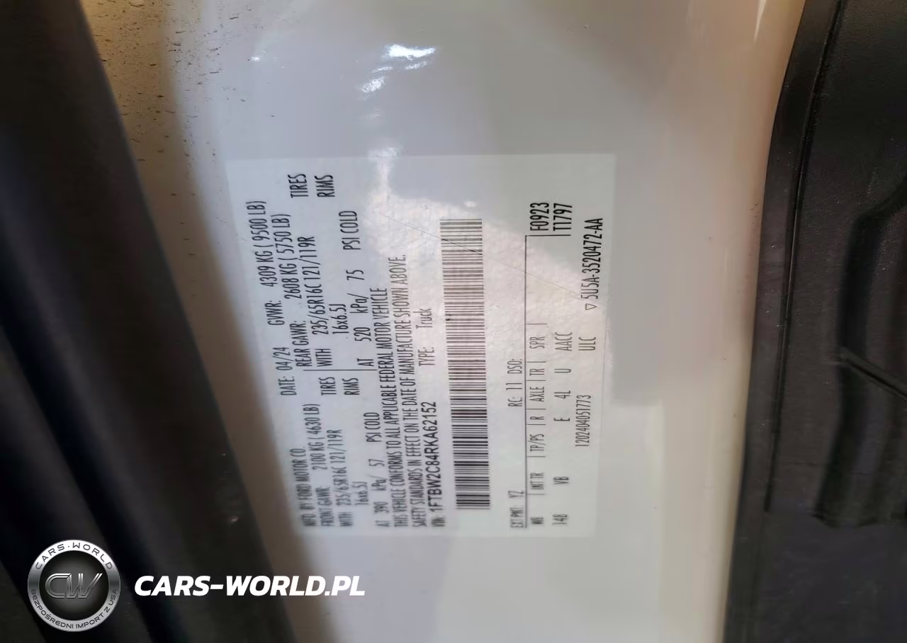 2024 Ford Transit T-350 VIN:1FTBW2C84RKA62152 - 13