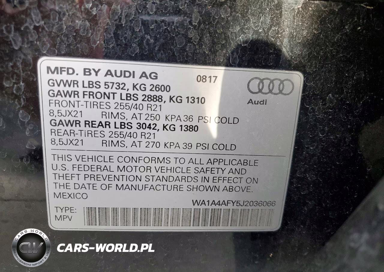 2018 Audi Sq5 Premium Plus VIN:WA1A4AFY5J2036066 - 13