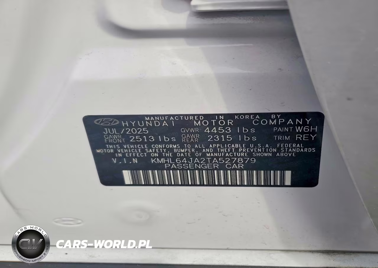 2026 Hyundai Sonata Sel Sport VIN:KMHL64JA2TA527879 - 12