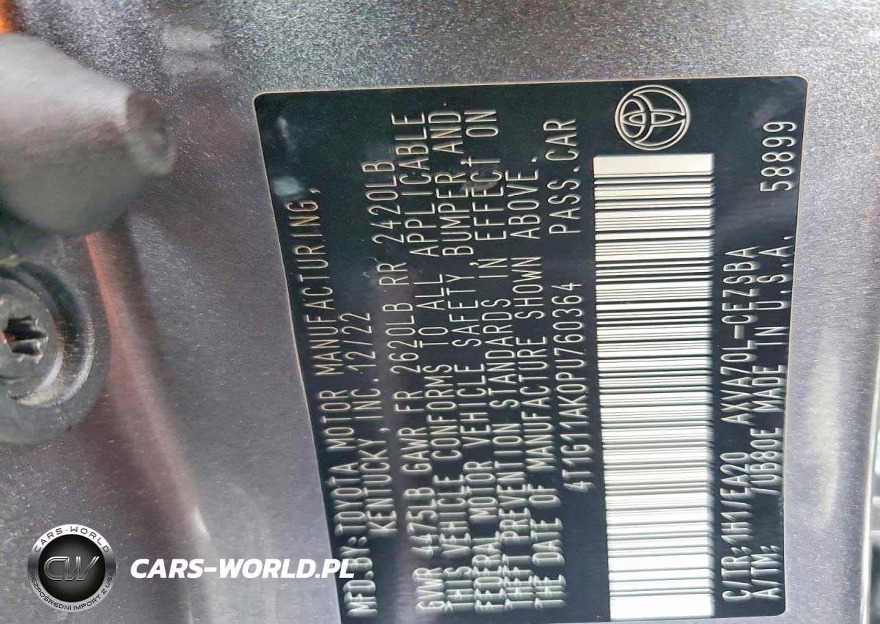 2023 Toyota Camry Se VIN:4T1G11AK0PU760364 - 12