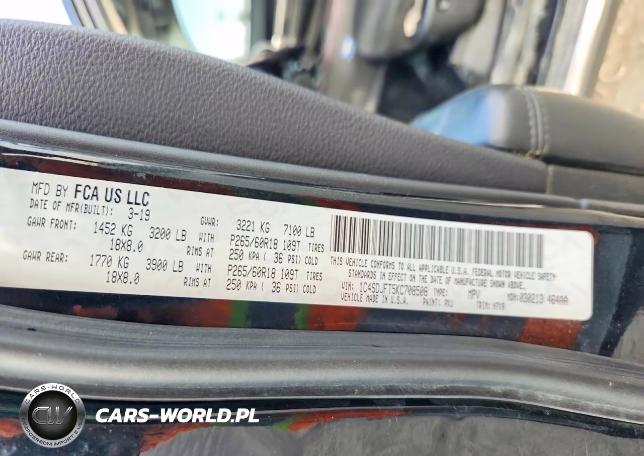 2019 Dodge Durango Ssv VIN:1C4SDJFT5KC708508 - 14