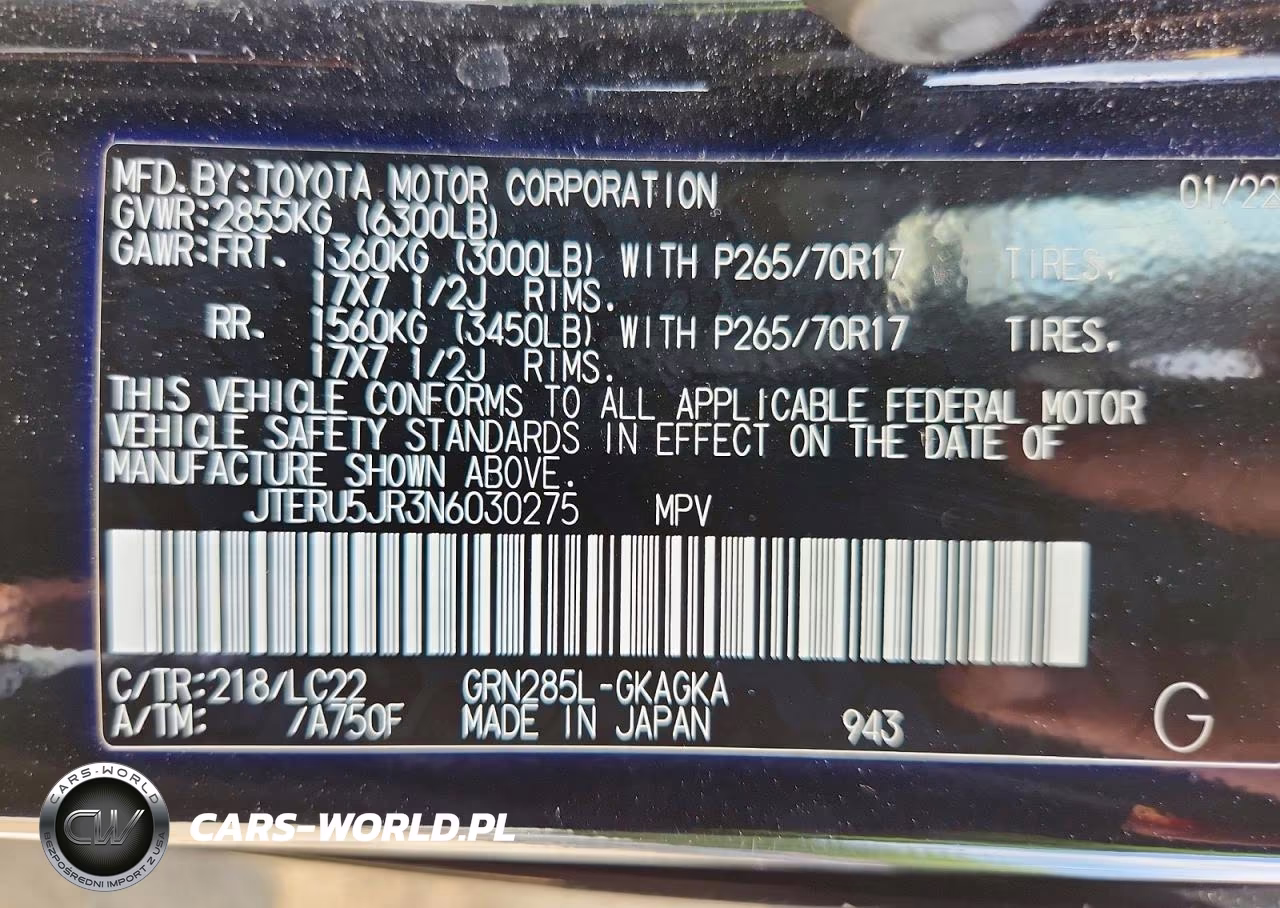 2022 Toyota 4Runner Trd Off-Road Premium VIN:JTERU5JR3N6030275 - 14