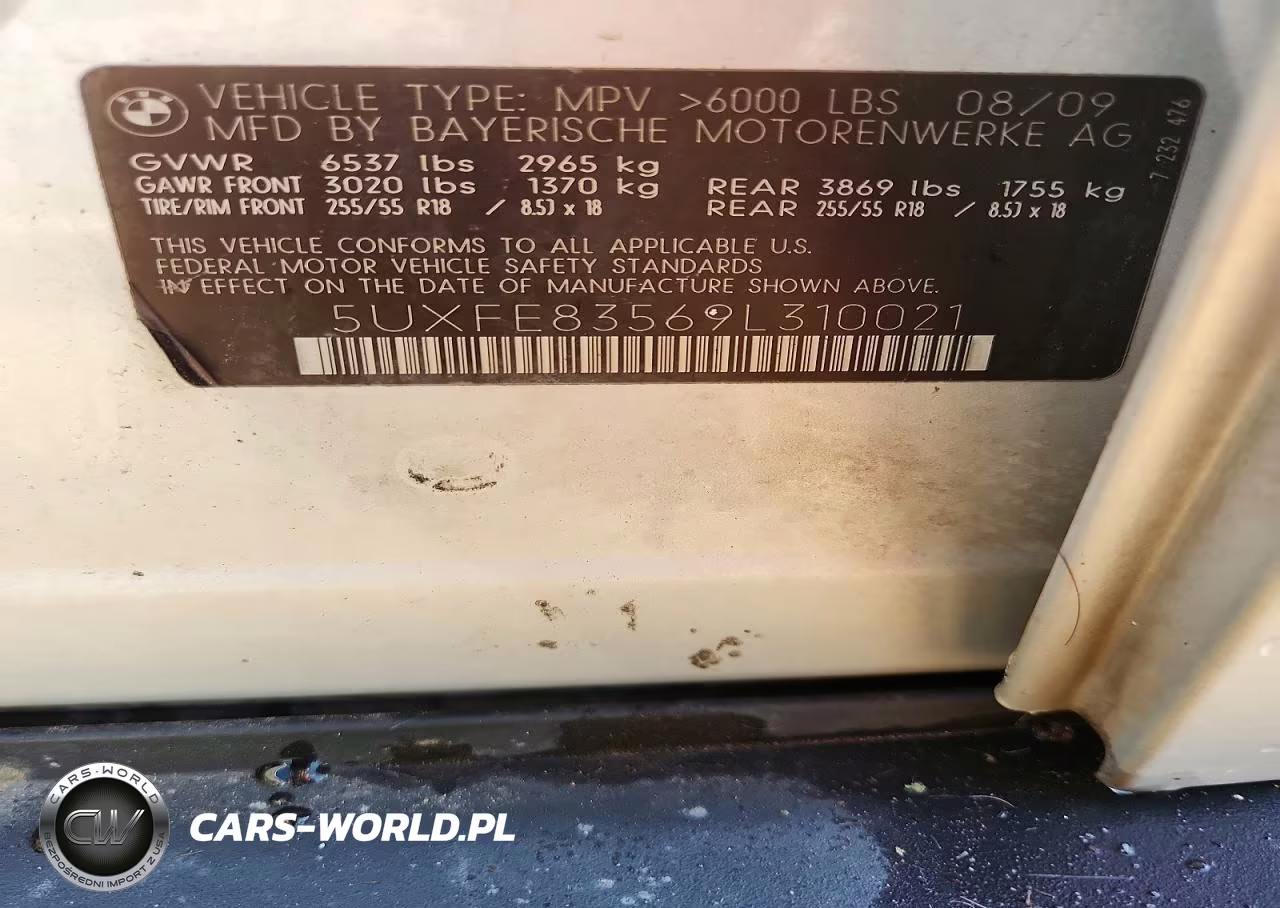 2009 BMW X5 xDrive48I VIN:5UXFE83569L310021 - 13