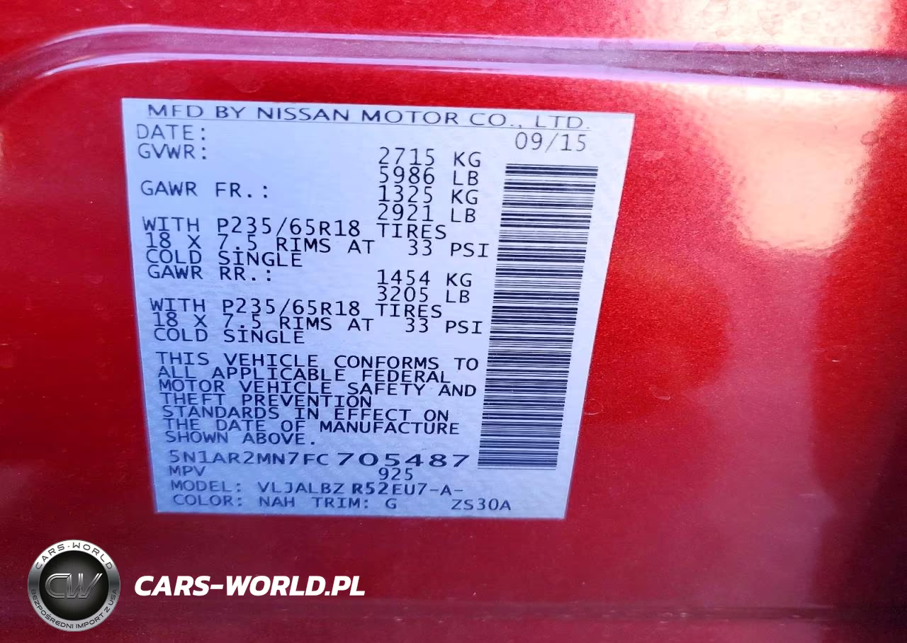 2015 Nissan Pathfinder S VIN:5N1AR2MN7FC705487 - 13