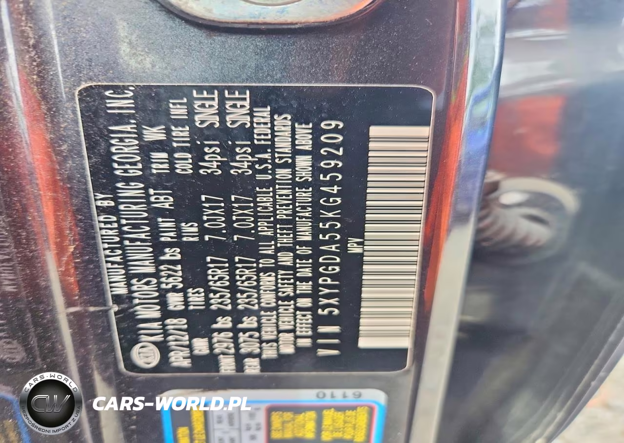 2019 Kia Sorento Lx V6 VIN:5XYPGDA55KG459209 - 13