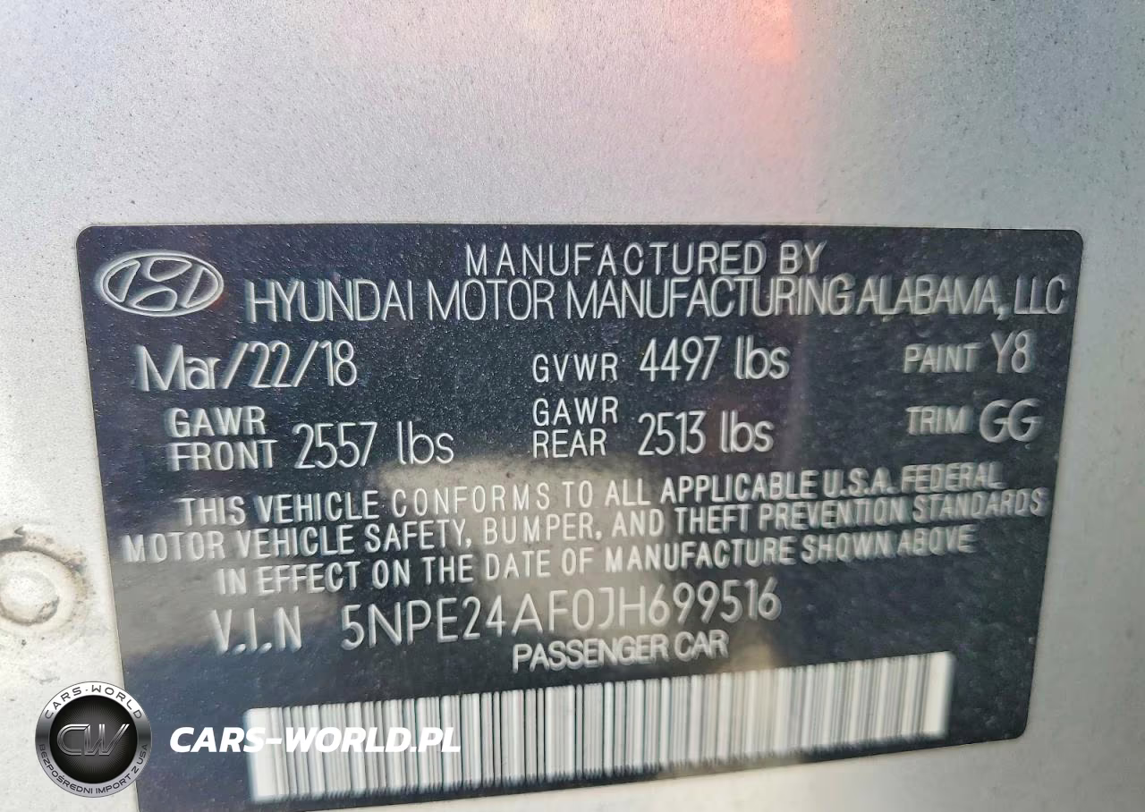 2018 Hyundai Sonata Se VIN:5NPE24AF0JH699516 - 12
