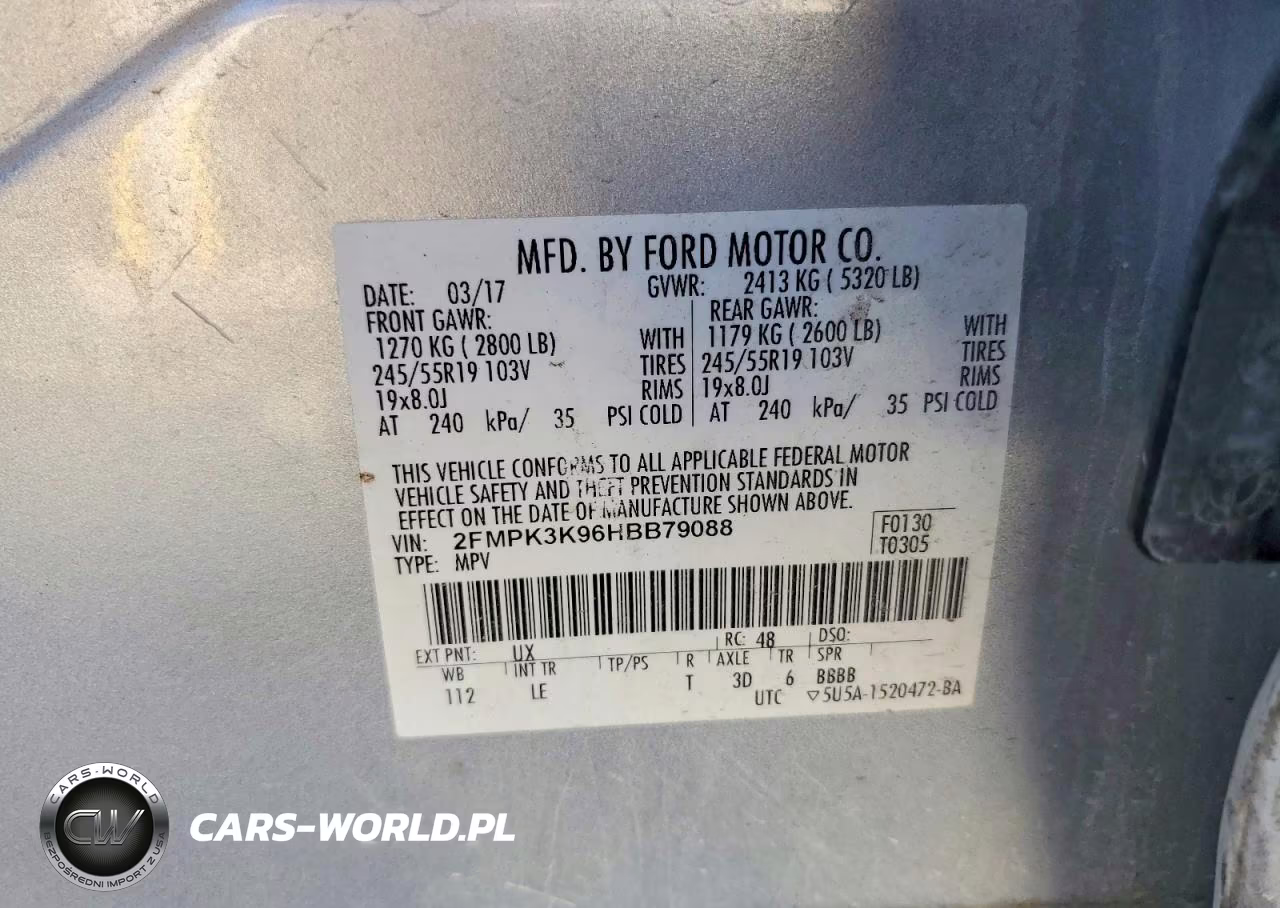 2017 Ford Edge Titanium VIN:2FMPK3K96HBB79088 - 14