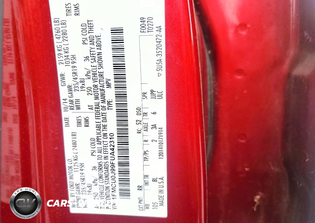 2015 Ford Escape Titanium VIN:1FMCU0J99FUA42310 - 13
