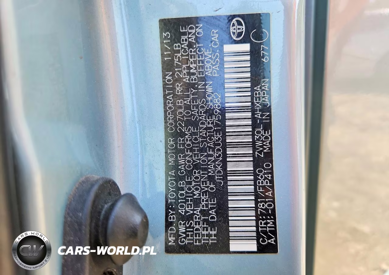 2014 Toyota Prius Two VIN:JTDKN3DU3E1759882 - 12