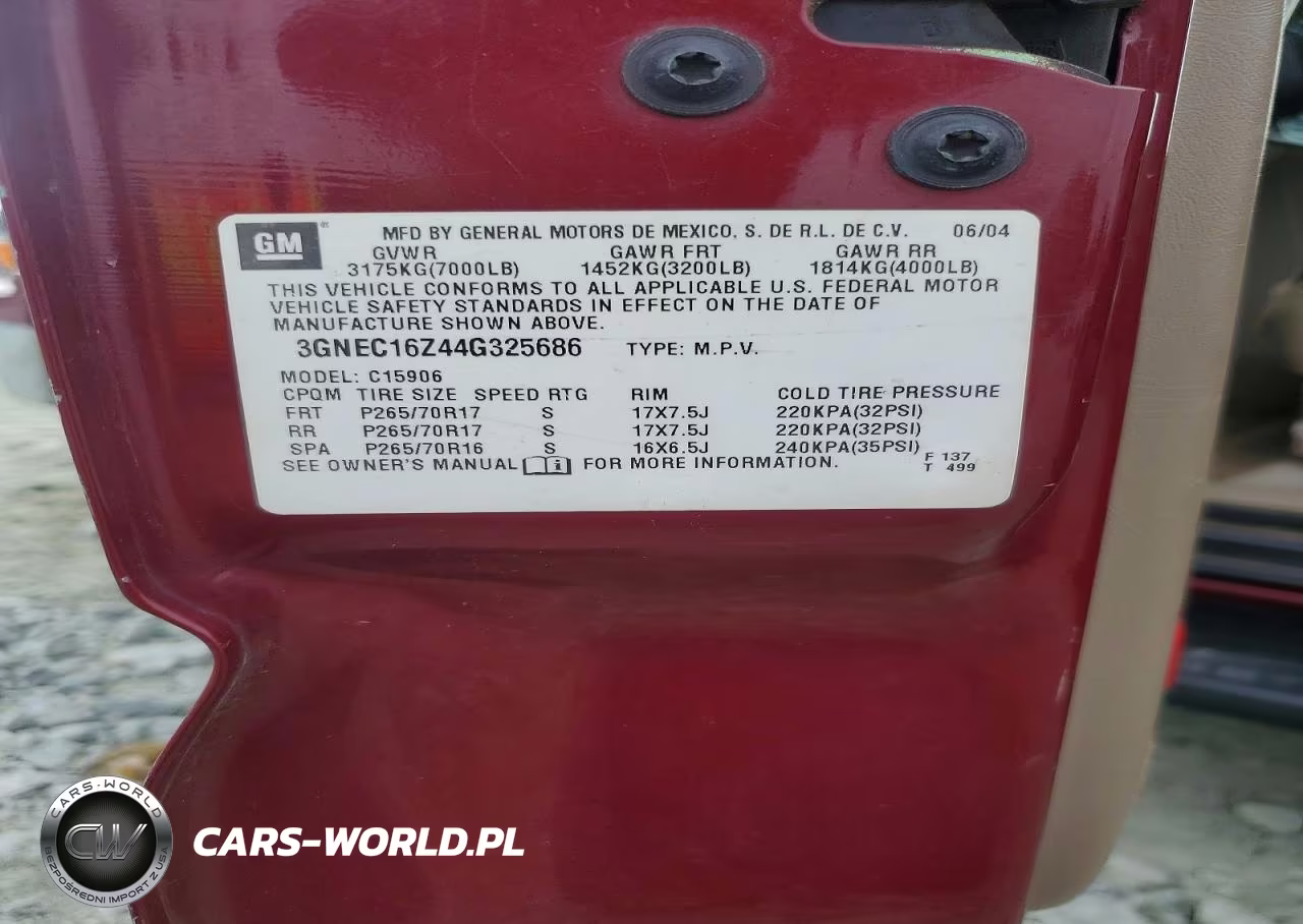 2004 Chevrolet Suburban C1500 VIN:3GNEC16Z44G325686 - 13