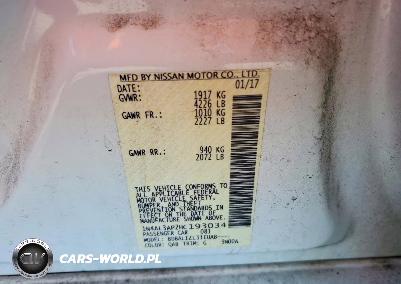 2017 Nissan Altima 2.5 Sv VIN:1N4AL3AP2HC193034 - 12
