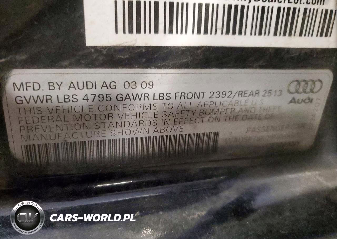 2009 Audi A4 Premium Plus VIN:WAUSF78K09N066602 - 12