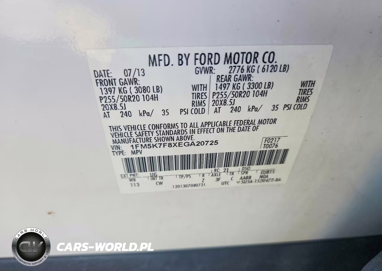 2014 Ford Explorer Limited VIN:1FM5K7F8XEGA20725 - 13