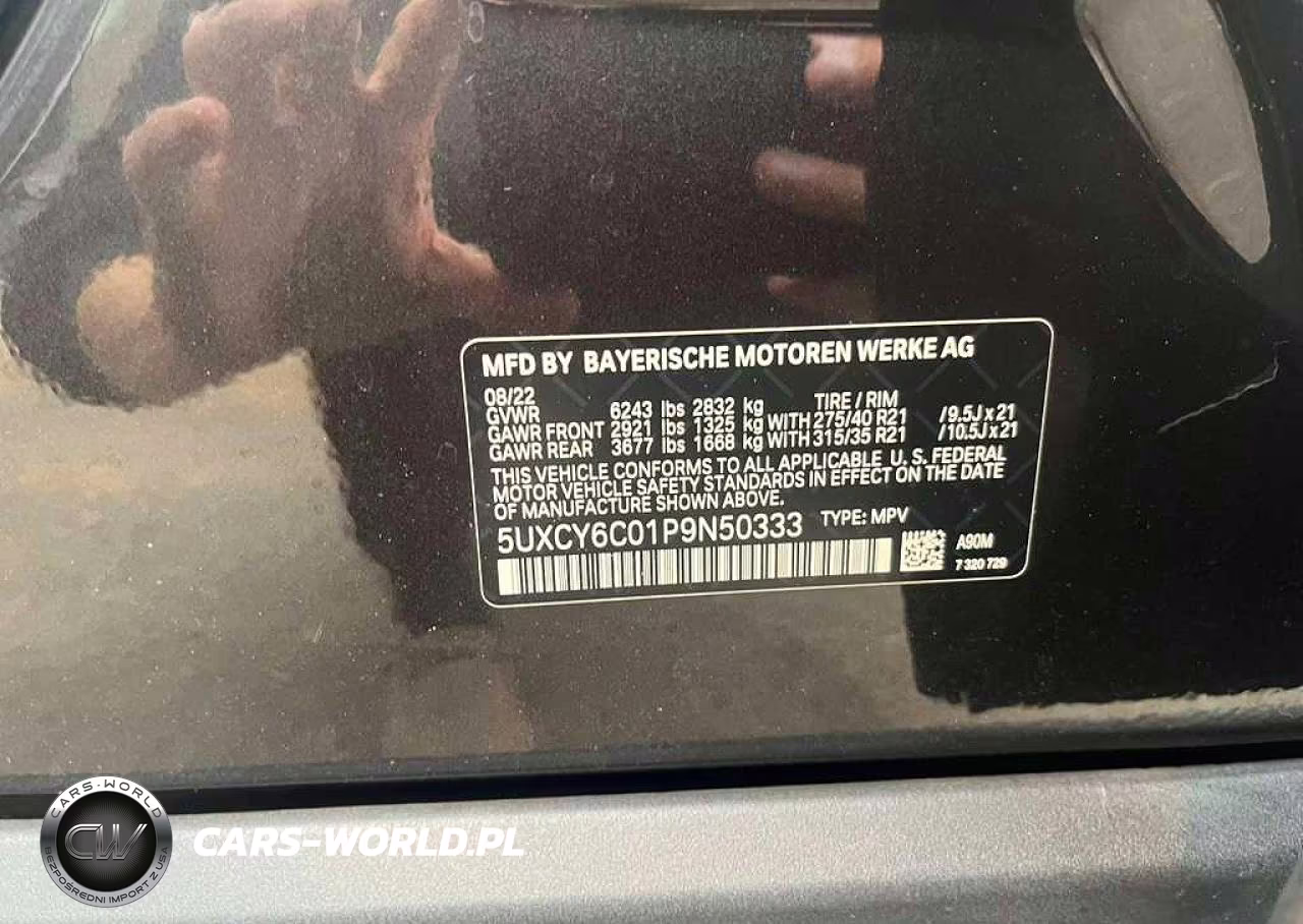2023 BMW X6 xDrive40I VIN:5UXCY6C01P9N50333 - 13
