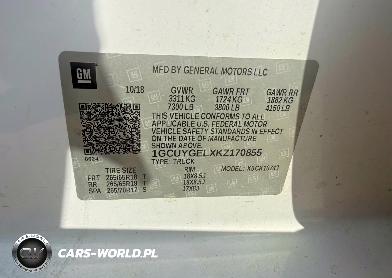 2019 Chevrolet Silverado K1500 Ltz VIN:1GCUYGELXKZ170855 - 10