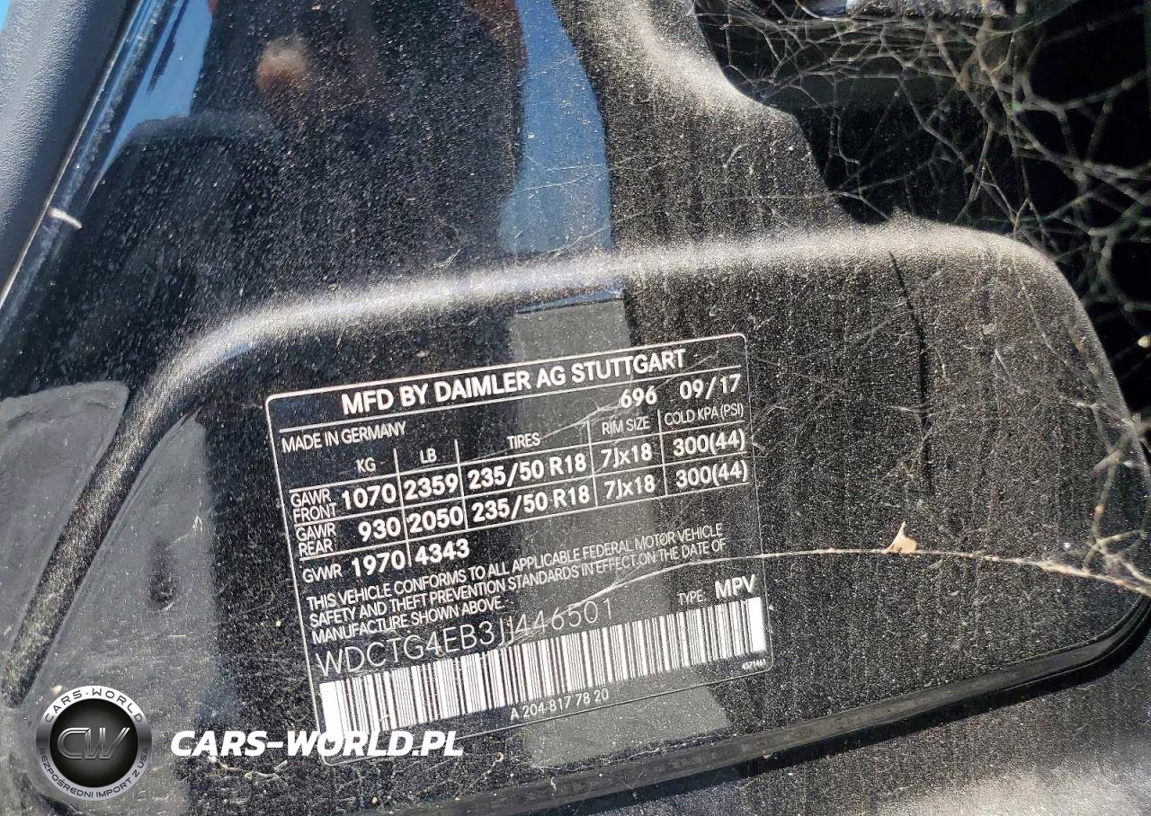 2018 Mercedes-Benz Gla 250 VIN:WDCTG4EB3JJ446501 - 13