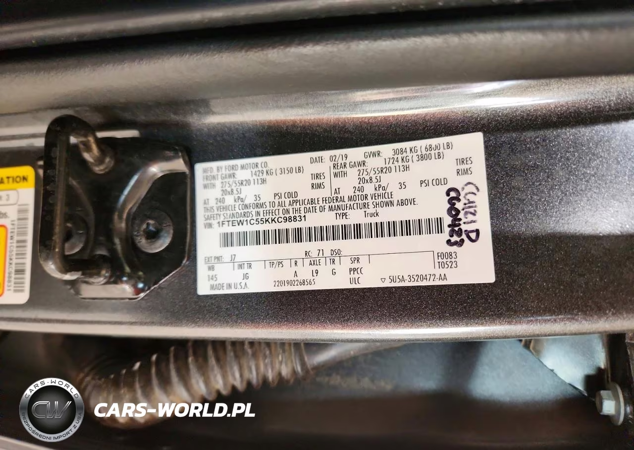 2019 Ford F150 Supercrew VIN:1FTEW1C55KKC98831 - 13