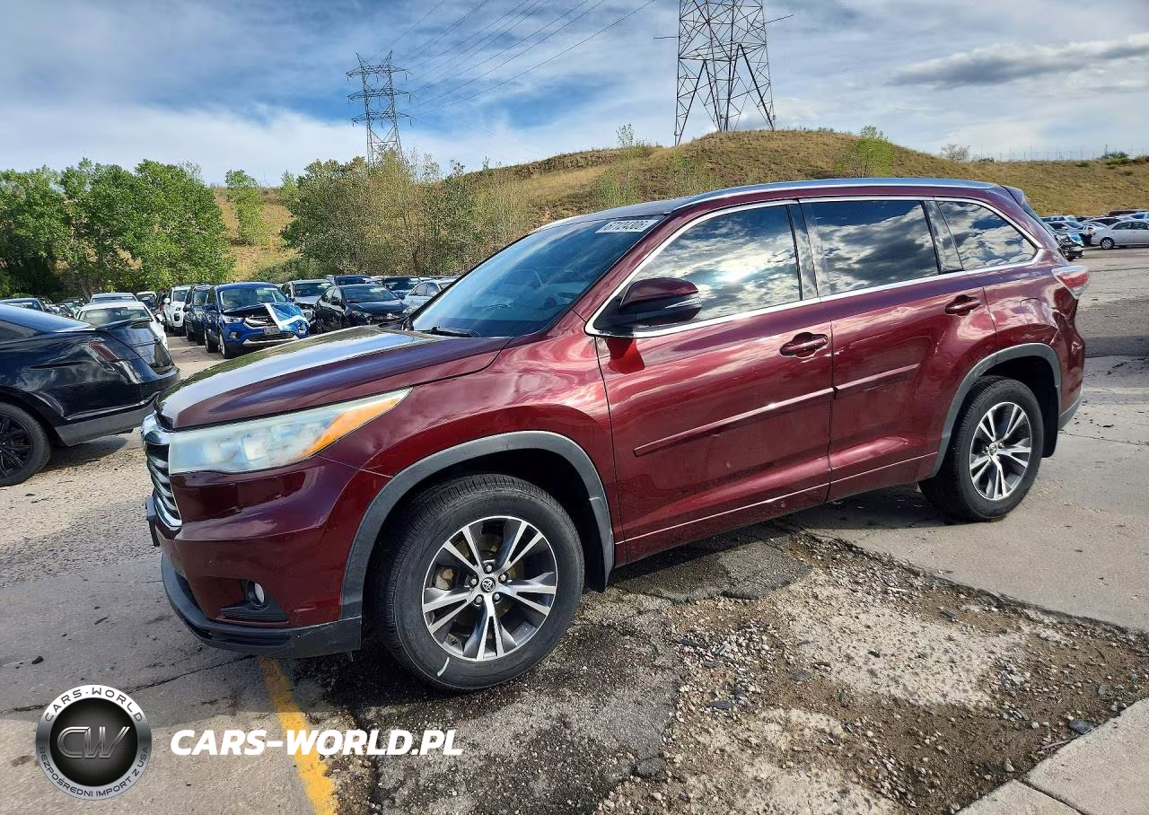 2016 Toyota Highlander Xle VIN:5TDJKRFH1GS344377 - 1