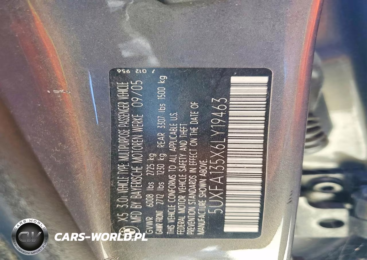 2006 BMW X5 3.0I VIN:5UXFA135X6LY19463 - 13