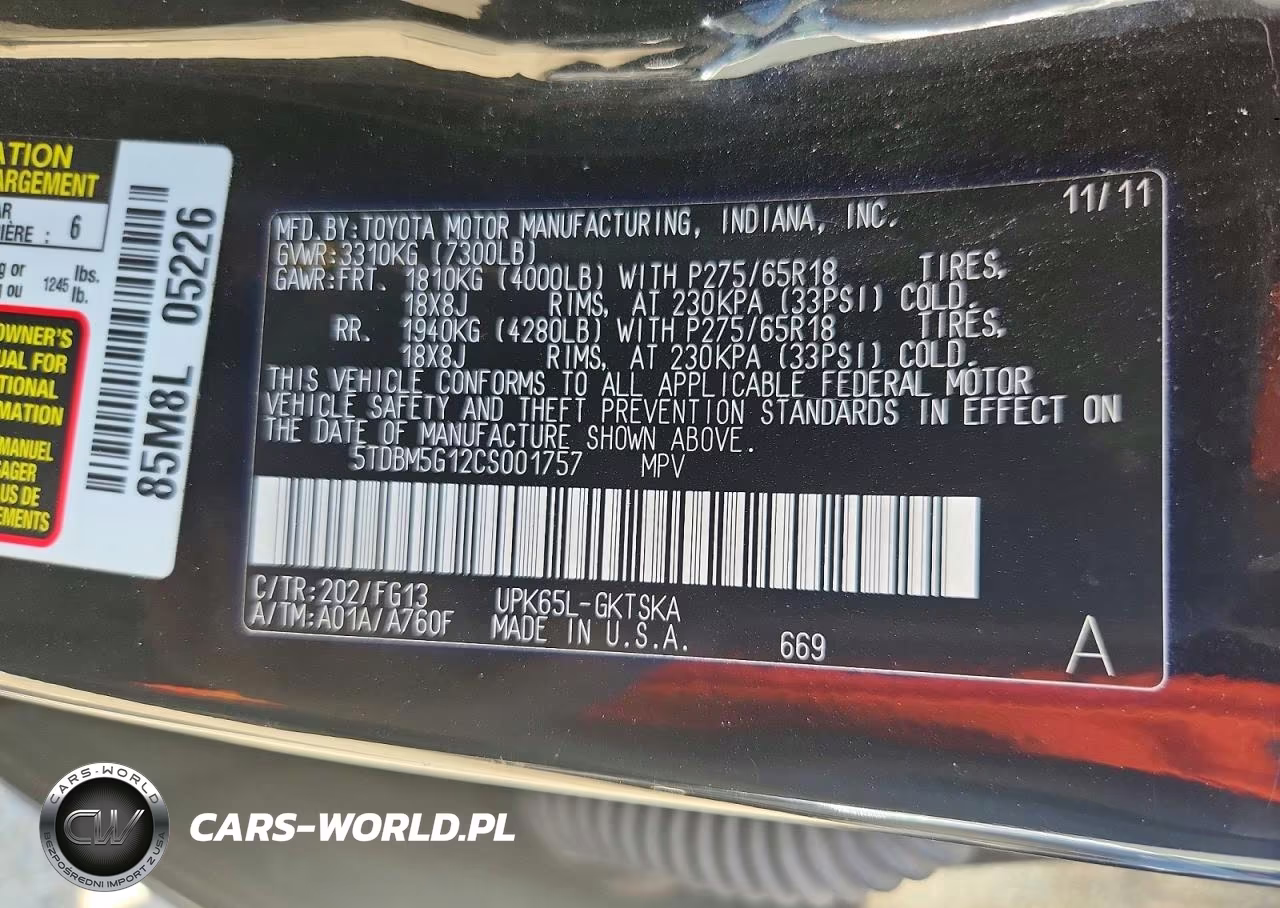 2012 Toyota Sequoia Sr5 VIN:5TDBM5G12CS001757 - 13