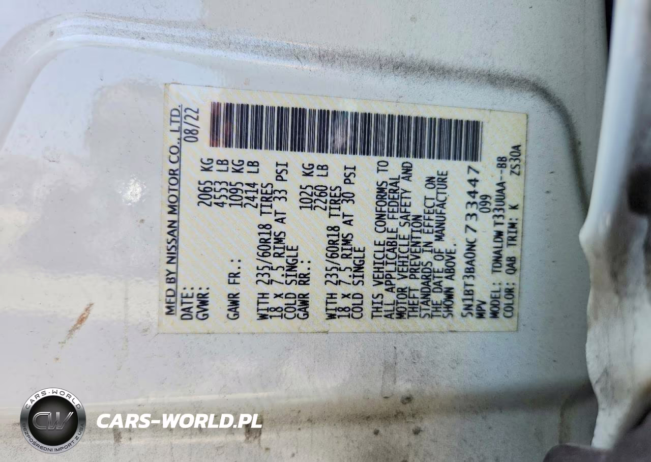 2022 Nissan Rogue Sv VIN:5N1BT3BA0NC733447 - 13