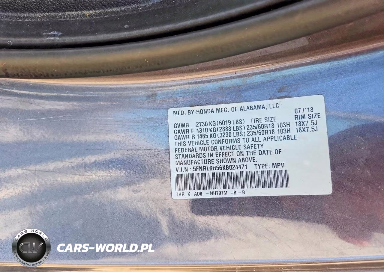 2019 Honda Odyssey Ex VIN:5FNRL6H56KB024471 - 13
