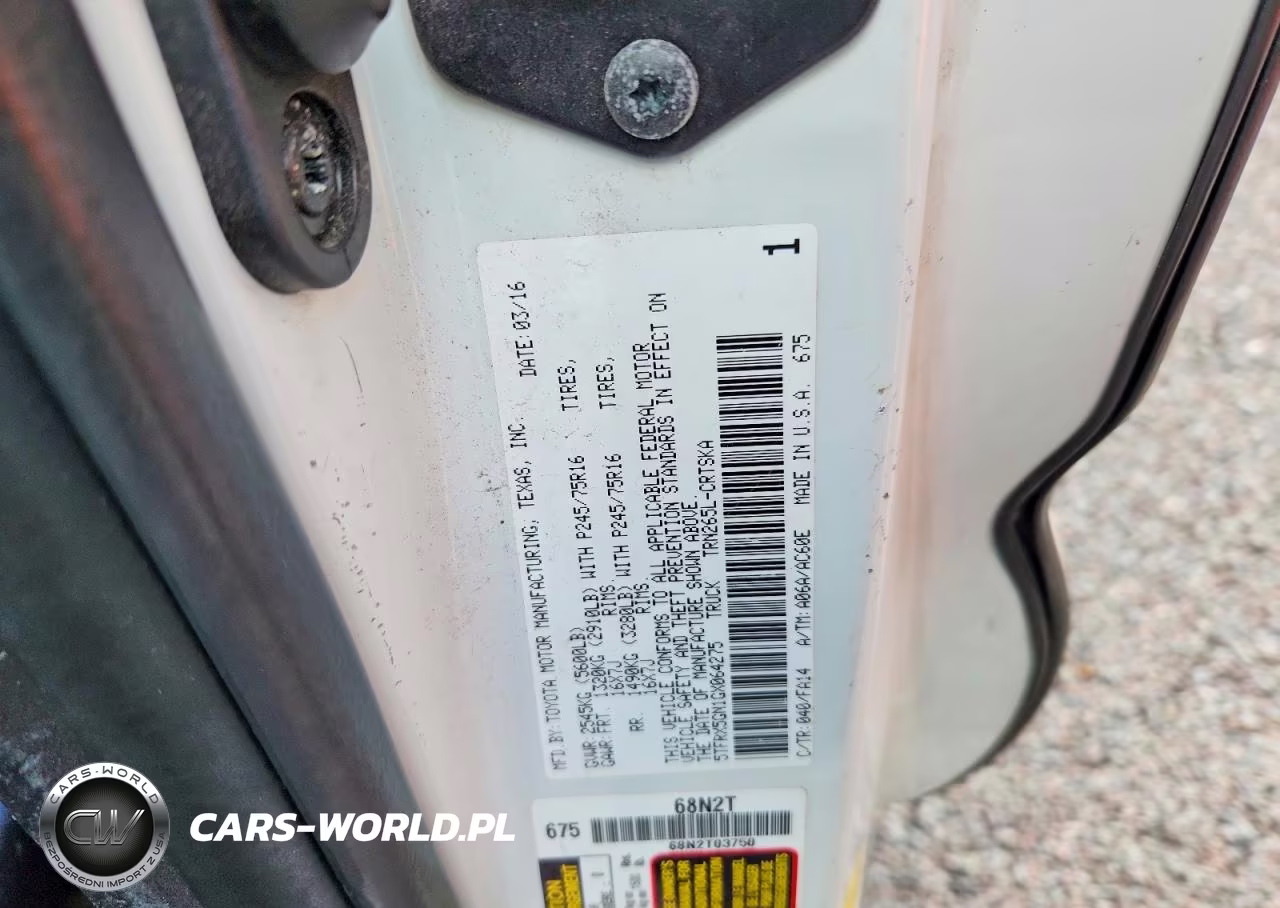 2016 Toyota Tacoma Sr VIN:5TFRX5GN1GX064275 - 12