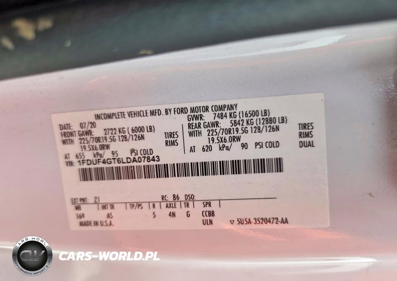 2020 Ford F450 Super Duty VIN:1FDUF4GT6LDA07843 - 12