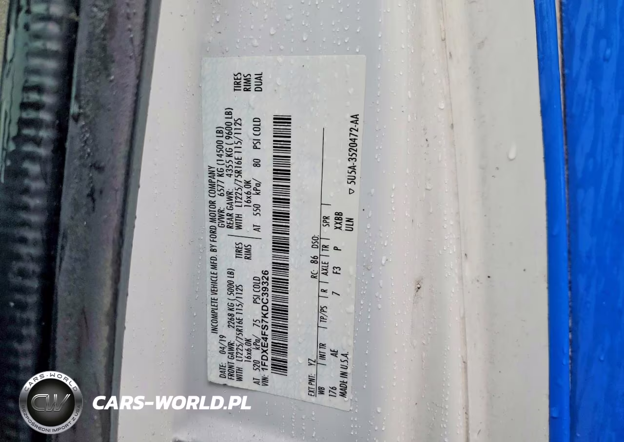 2019 Ford E450 Box Truck VIN:1FDXE4FS7KDC39326 - 13
