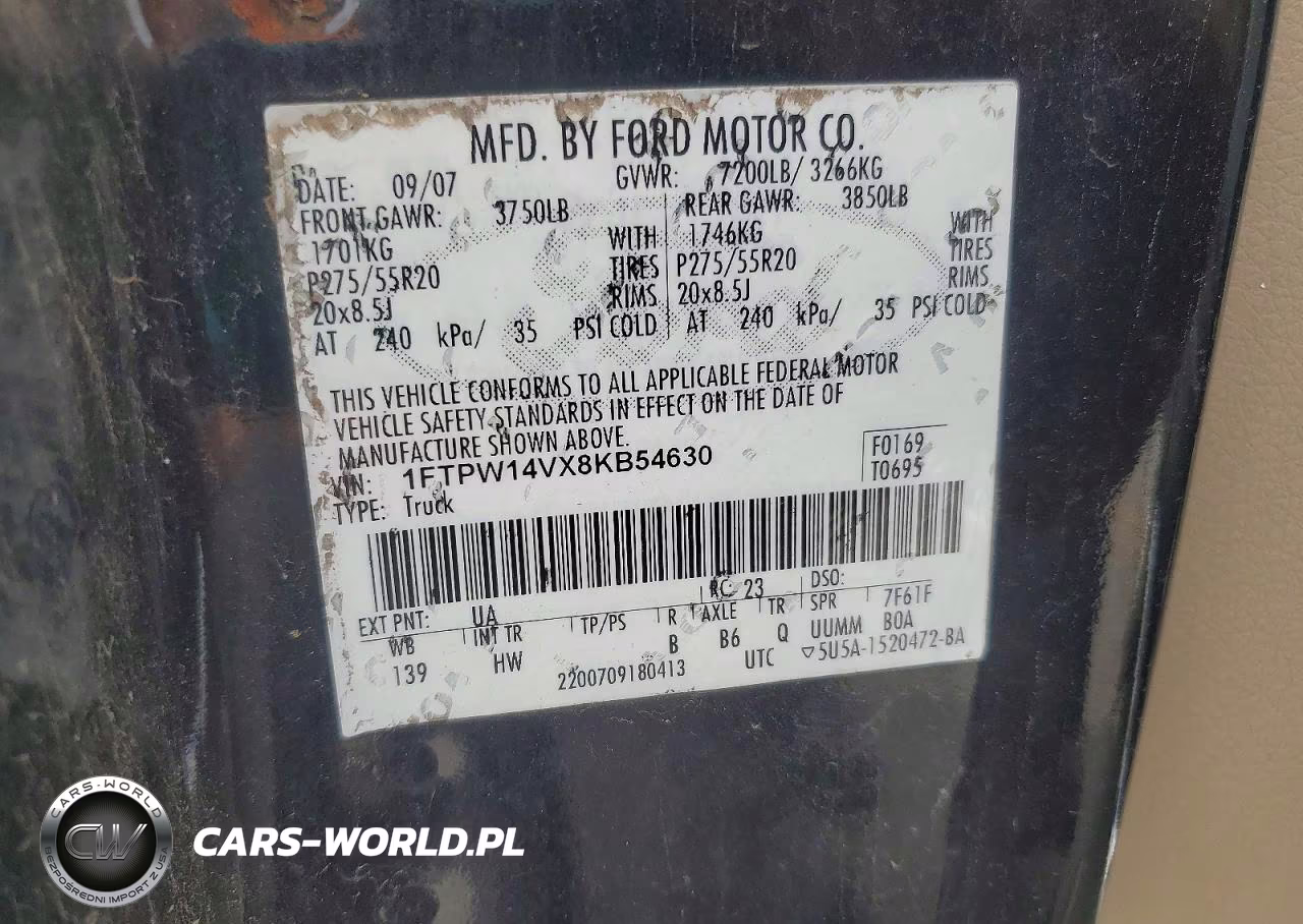 2008 Ford F150 Supercrew VIN:1FTPW14VX8KB54630 - 12