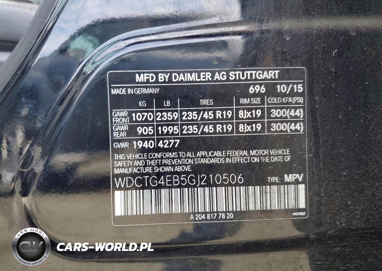 2016 Mercedes-Benz Gla 250 VIN:WDCTG4EB5GJ210506 - 13