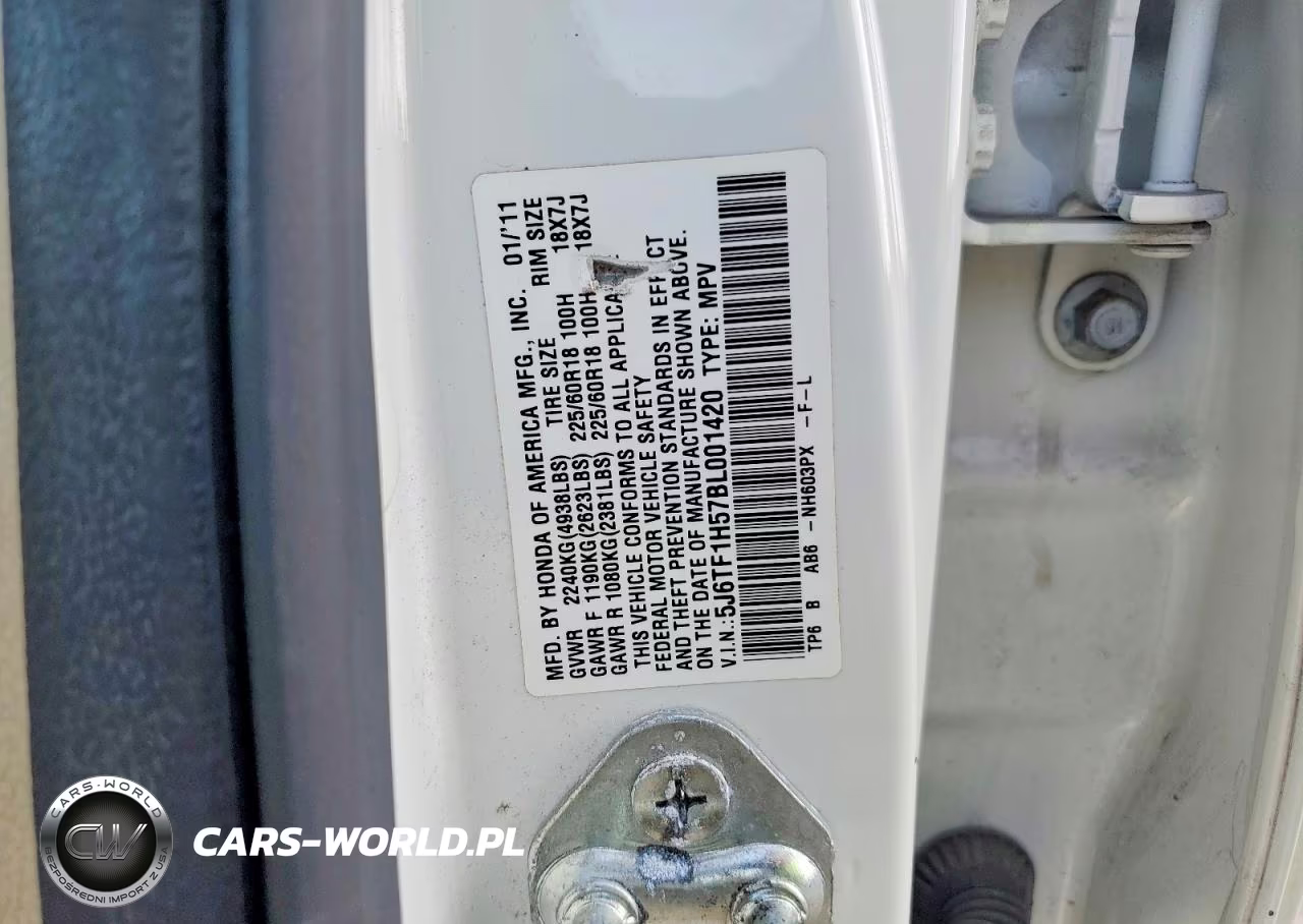 2011 Honda Accord Crosstour Exl VIN:5J6TF1H57BL001420 - 12
