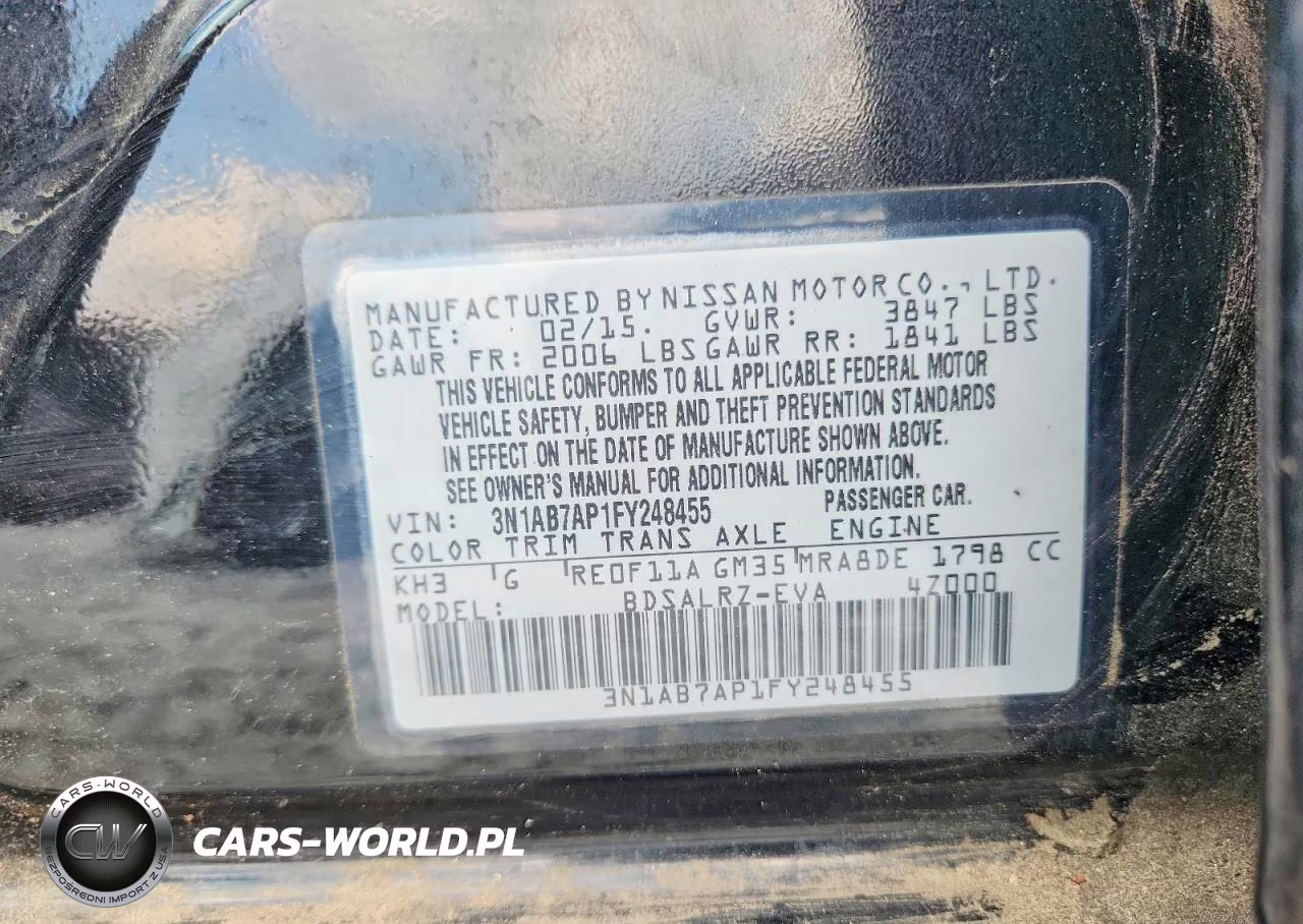 2015 Nissan Sentra Sr VIN:3N1AB7AP1FY248455 - 12