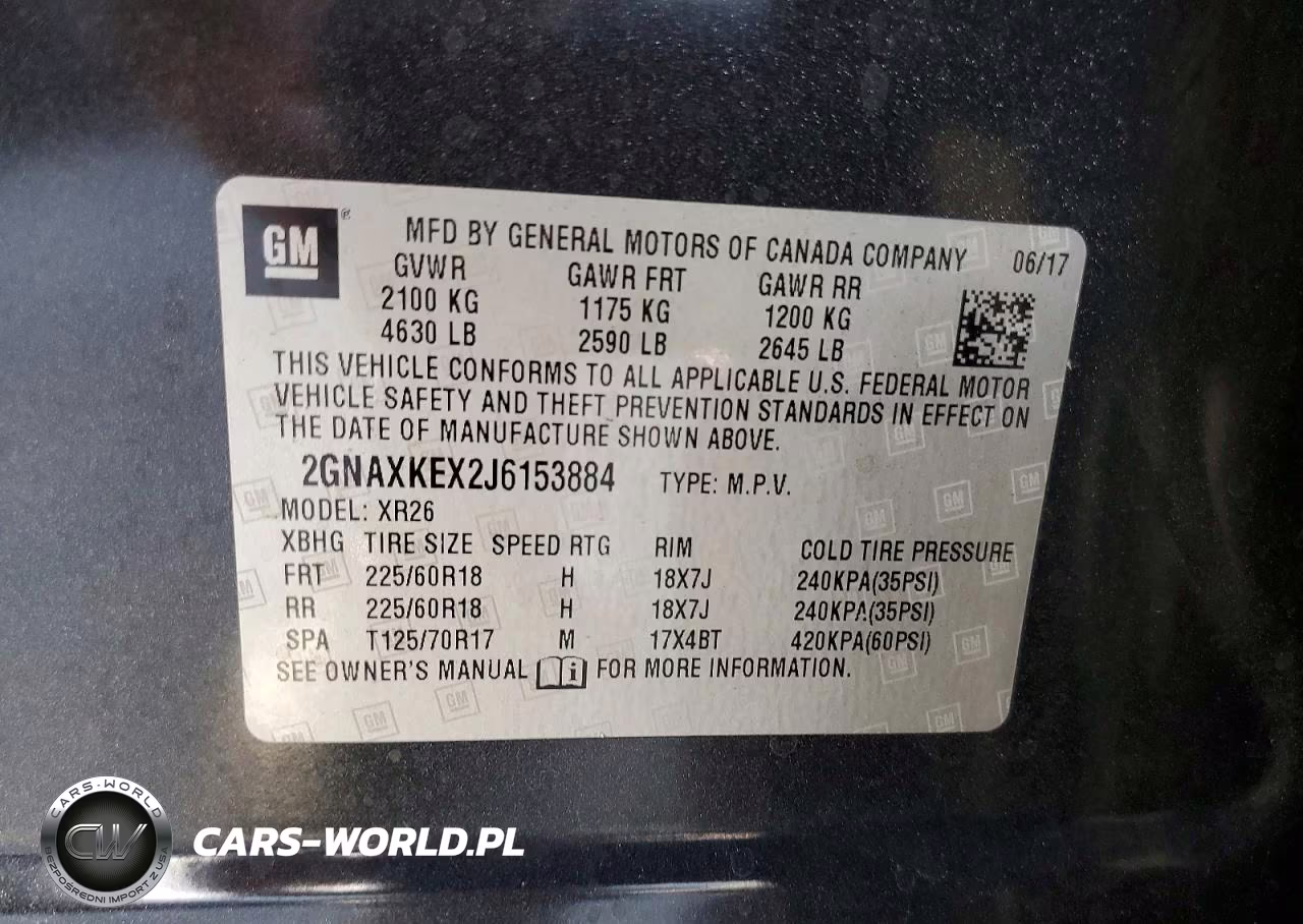 2018 Chevrolet Equinox Lt VIN:2GNAXKEX2J6153884 - 12