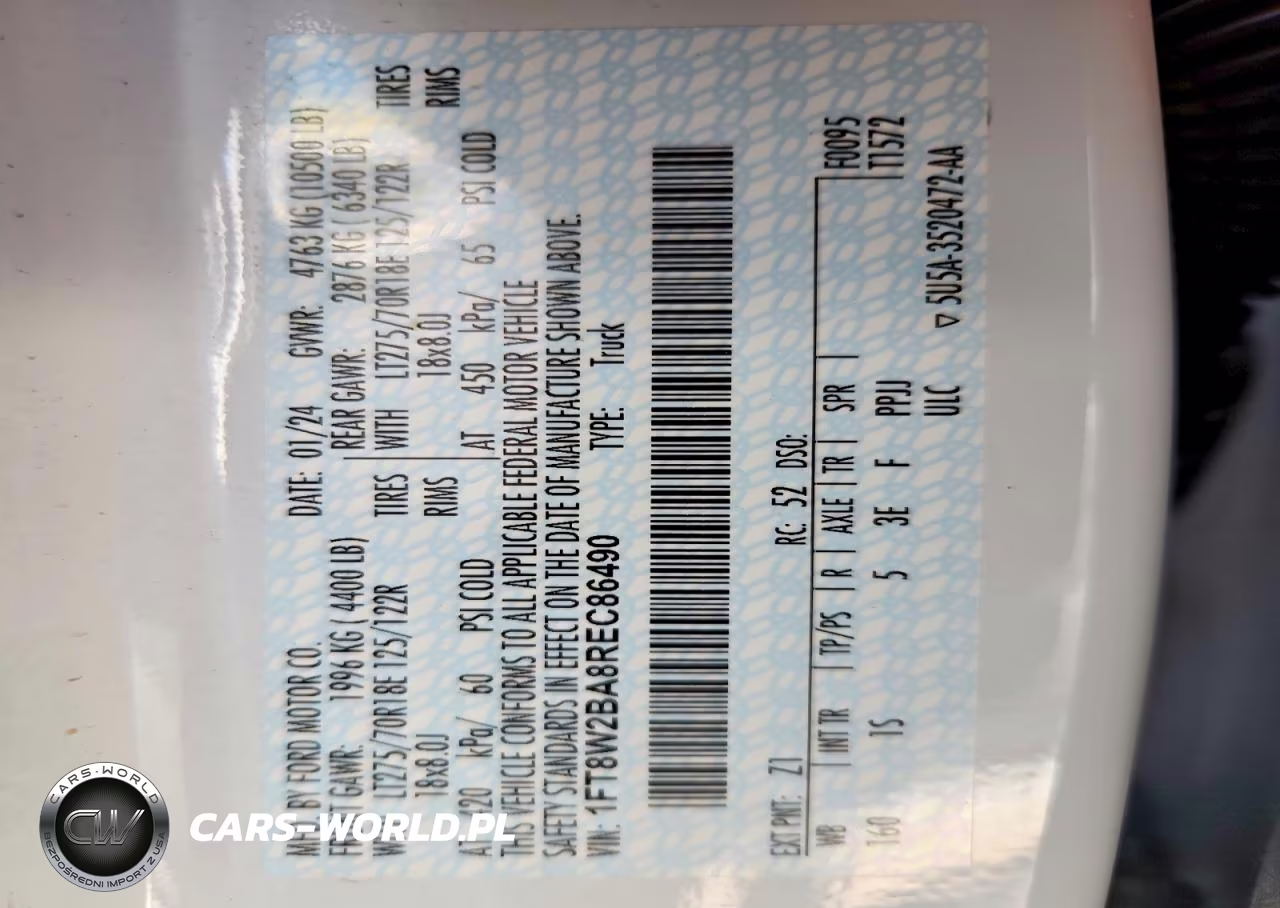 2024 Ford F250 Super Duty VIN:1FT8W2BA8REC86490 - 13